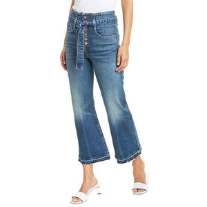 Veronica Beard Marlene Corset Terrain Straight Leg Jeans Blue 26